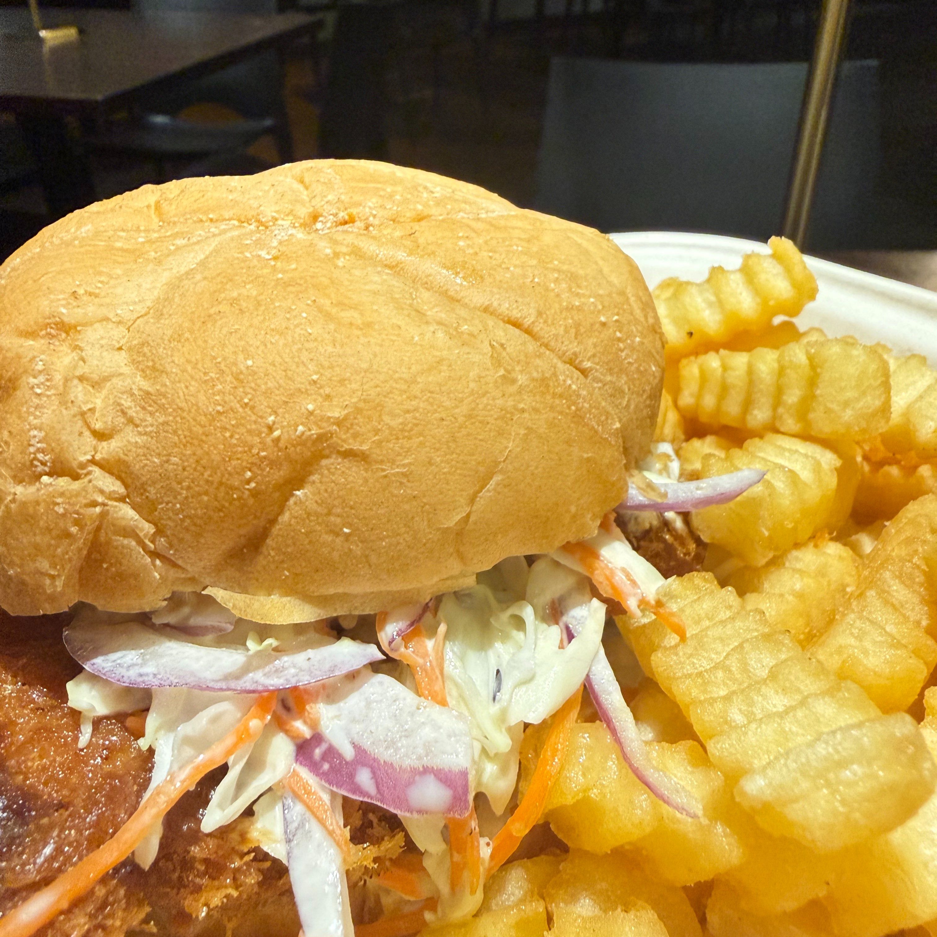 Chicken Katsu Sando & Fries.